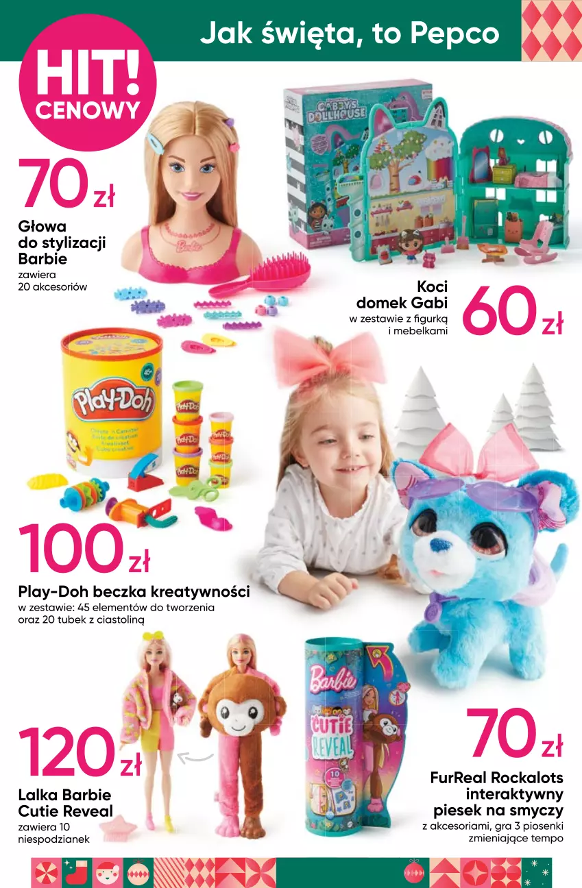 Gazetka promocyjna Pepco - Piżamy świąteczne i zabawki - ważna 23.11 do 29.11.2023 - strona 12 - produkty: Barbie, Gra, Koc, Lalka, Play-Doh, Smycz, Tera