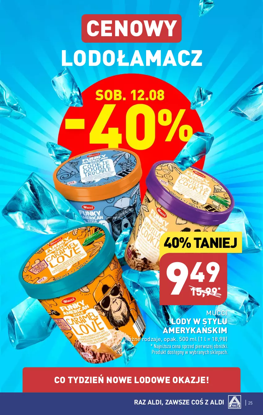 Gazetka promocyjna Aldi - Pełna oferta - ważna 07.08 do 12.08.2023 - strona 25 - produkty: Lody