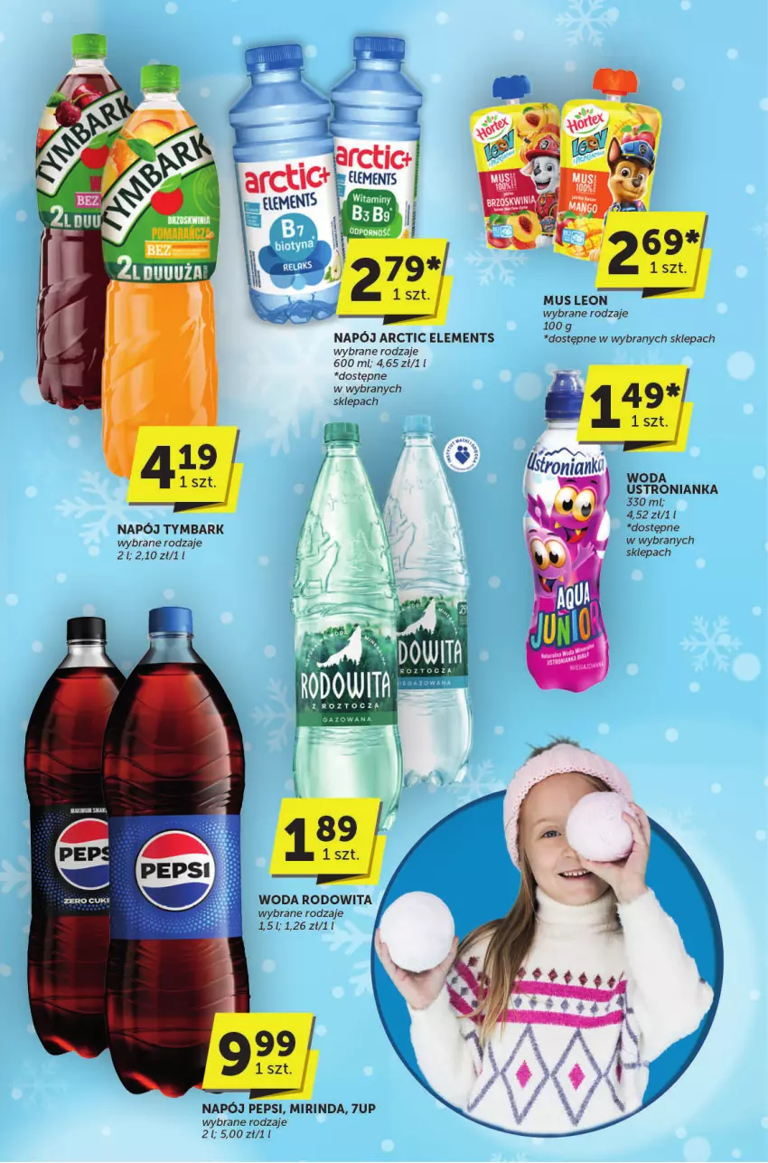 Gazetka promocyjna ABC - ważna 28.11 do 10.12.2024 - strona 27 - produkty: 7up, Leon, Mirinda, Mus, Napój, Pepsi, Tymbark, Woda