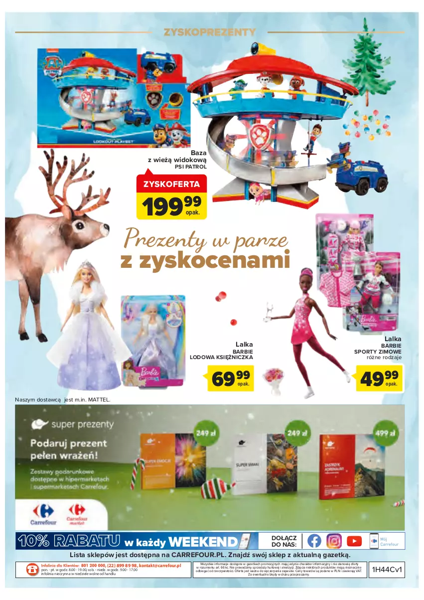 Gazetka promocyjna Carrefour - Gazetka Zabawki - ważna 02.11 do 26.11.2022 - strona 40 - produkty: Barbie, Koc, Lalka, Mattel, O nas, Por, Psi Patrol, Sport