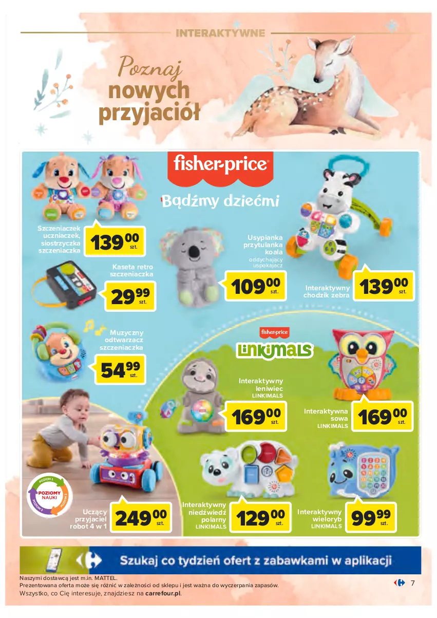 Gazetka promocyjna Carrefour - Gazetka Zabawki - ważna 02.11 do 26.11.2022 - strona 7 - produkty: Chodzik, Mattel, Robot, Szczeniaczek uczniaczek, Tera