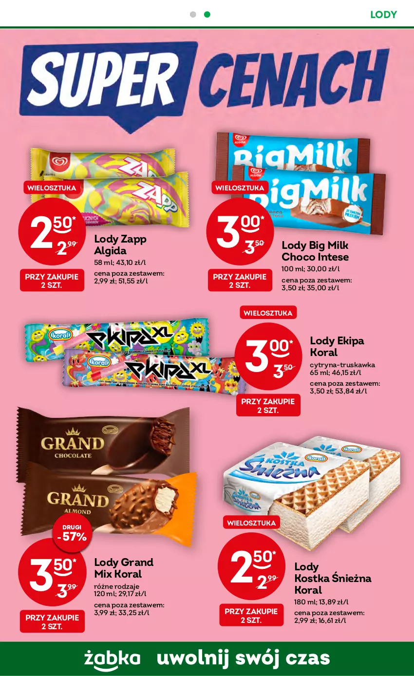 Gazetka promocyjna Żabka - ważna 10.05 do 23.05.2023 - strona 11 - produkty: Algida, Big Milk, Gra, LG, Lody