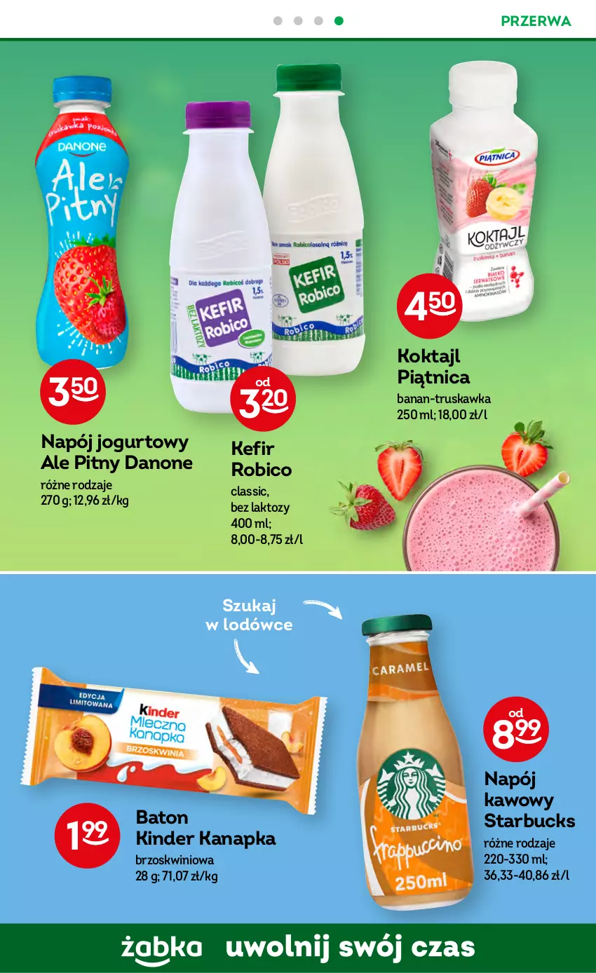 Gazetka promocyjna Żabka - ważna 10.05 do 23.05.2023 - strona 45 - produkty: Baton, BIC, Danone, Jogurt, Kefir, Kinder, Napój, Napój jogurtowy, Piątnica, Robico