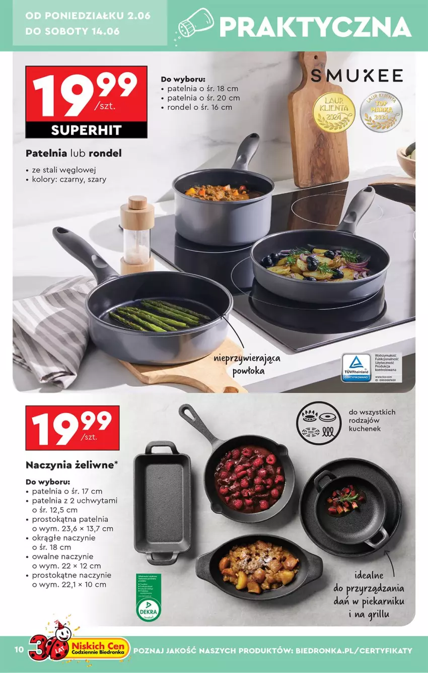 Gazetka promocyjna Biedronka - Okazje Tygodnia - ważna 31.05 do 14.06.2025 - strona 12 - produkty: Grill, Patelnia, Piekarnik, Rondel