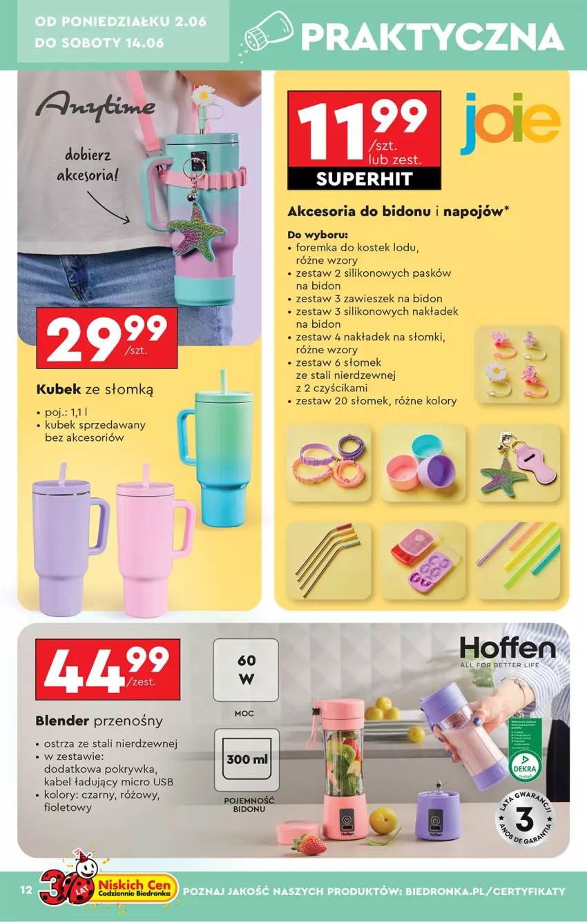 Gazetka promocyjna Biedronka - Okazje Tygodnia - ważna 31.05 do 14.06.2025 - strona 14 - produkty: Blender, Kubek, Stek