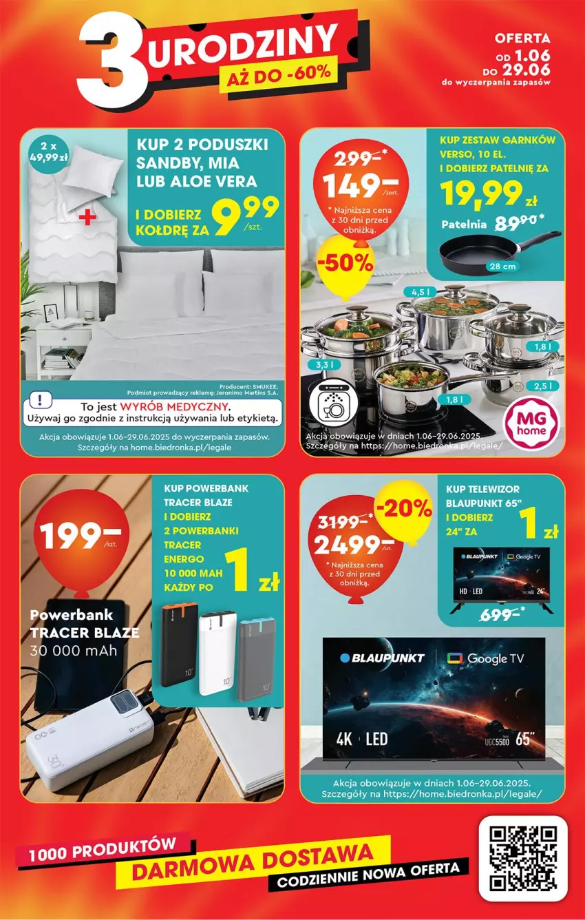 Gazetka promocyjna Biedronka - Okazje Tygodnia - ważna 31.05 do 14.06.2025 - strona 45 - produkty: Acer, Aloe vera, Patelnia, Powerbank, Telewizor