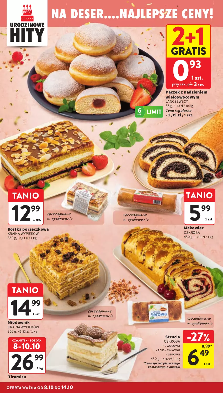Gazetka promocyjna Intermarche - Gazetka promocyjna - ważna 08.10 do 14.10.2026 - strona 26 - produkty: Deser, Gra, Makowiec, Pączek, Por, Ser, Strucla