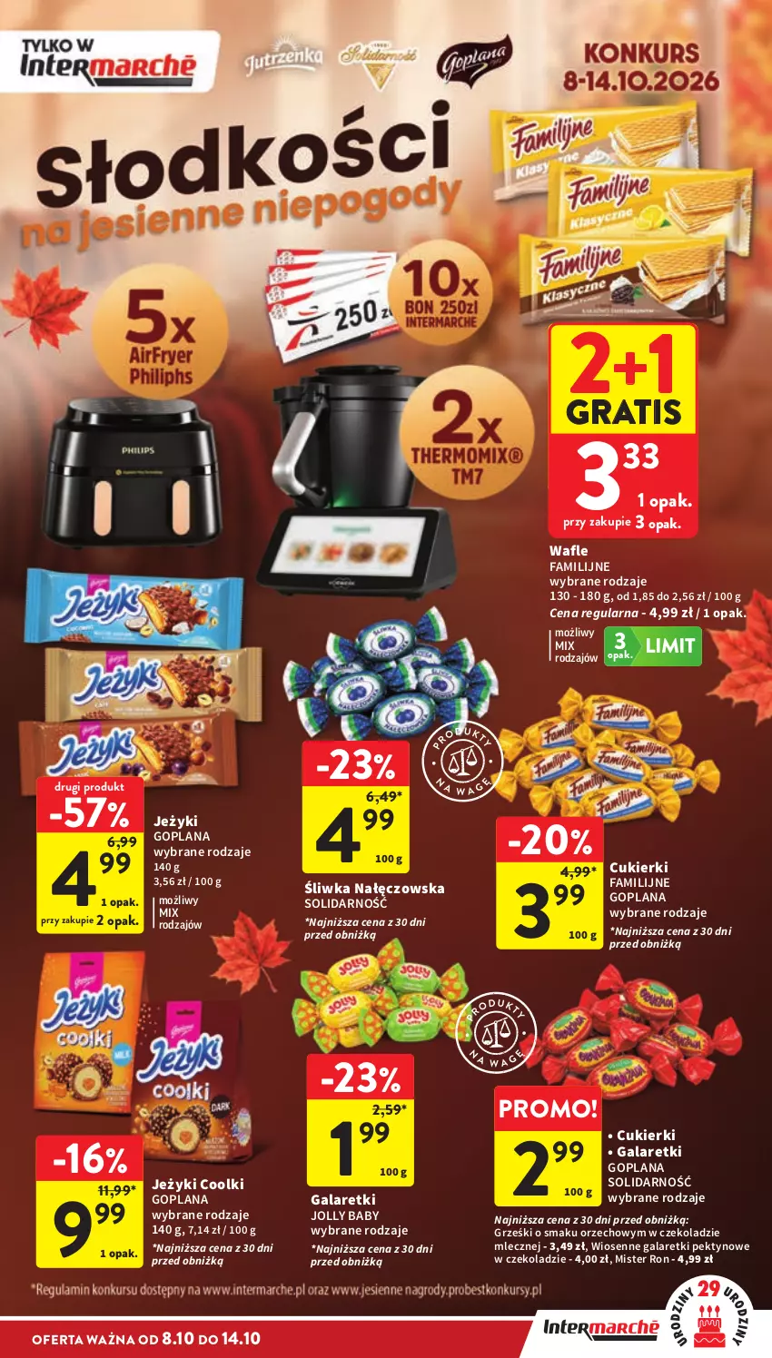 Gazetka promocyjna Intermarche - Gazetka promocyjna - ważna 08.10 do 14.10.2026 - strona 27 - produkty: Cukier, Cukierki, Fa, Gala, Galaretki, Goplana, Gra, Grześki, Jeżyki, LANA, Wafle