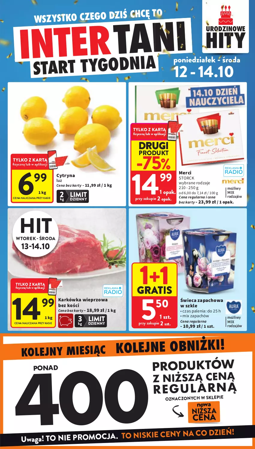Gazetka promocyjna Intermarche - Gazetka promocyjna - ważna 08.10 do 14.10.2026 - strona 48 - produkty: Gra, Karkówka wieprzowa, Merci, Olej, Waga