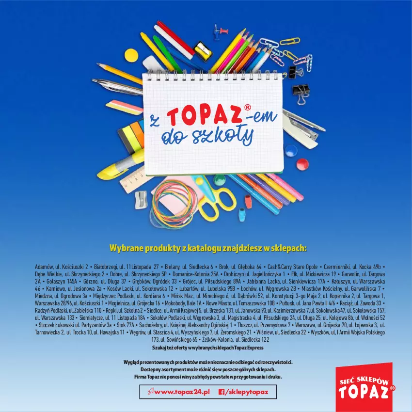 Gazetka promocyjna Topaz - Gazetka - ważna 17.07 do 10.09.2025 - strona 20 - produkty: Bielska, Body, KOBO, Koc, Lack, Ogiński, Ogród, Olej, Podlaski, Sok, Sokołów, Top, Woda