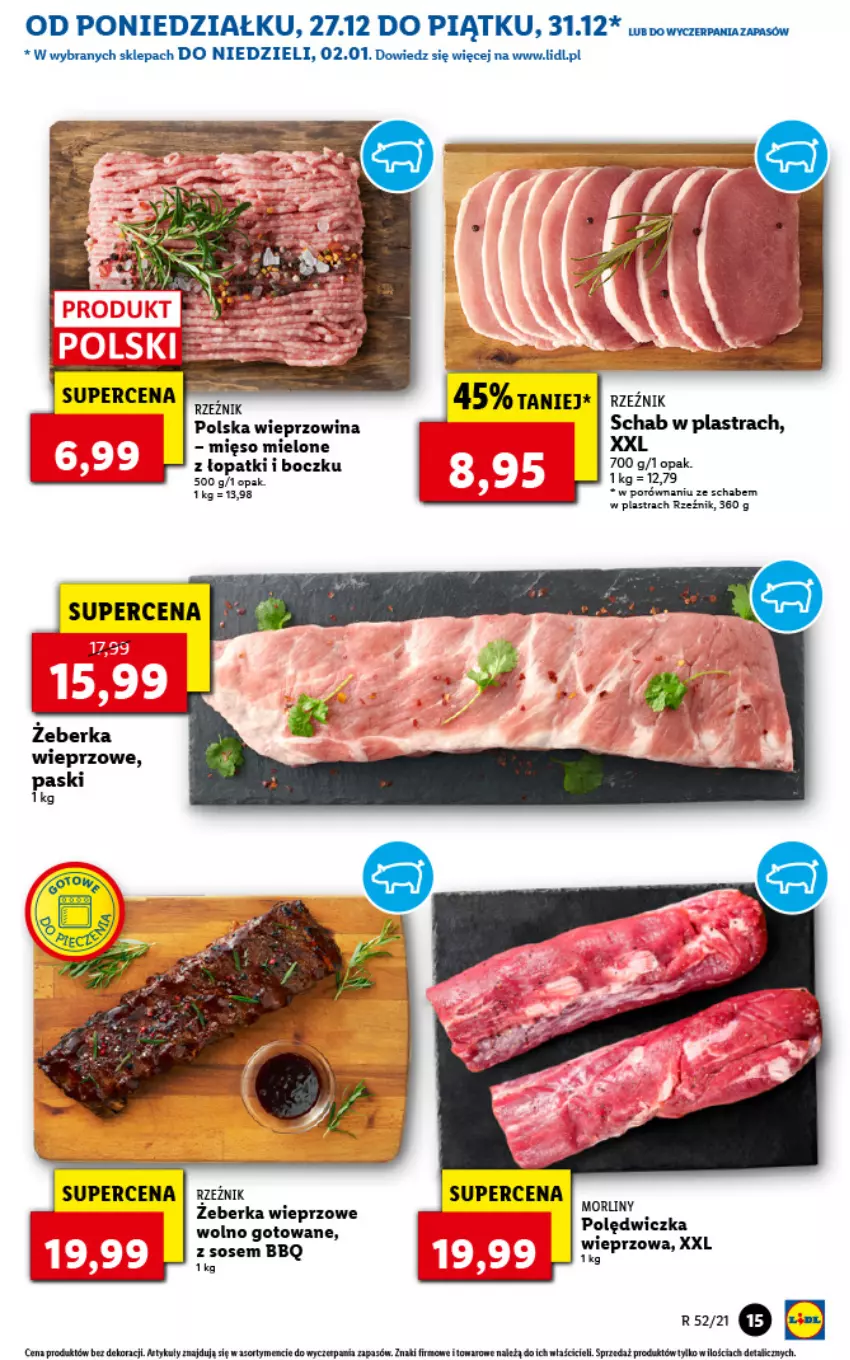 Gazetka promocyjna Lidl - GAZETKA - ważna 27.12.2021 do 02.01.2022 - strona 17 - produkty: Mięso, Mięso mielone, Morliny, Por, Sos, Wieprzowina