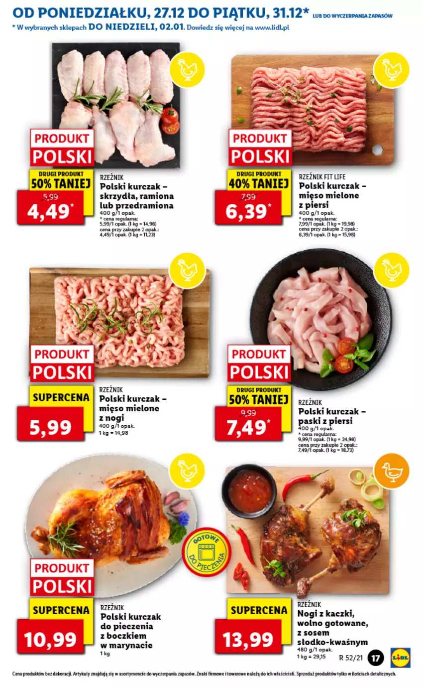 Gazetka promocyjna Lidl - GAZETKA - ważna 27.12.2021 do 02.01.2022 - strona 19 - produkty: Fa, Kurczak, Mięso, Mięso mielone, Piec, Sos