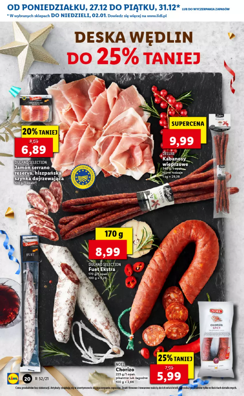 Gazetka promocyjna Lidl - GAZETKA - ważna 27.12.2021 do 02.01.2022 - strona 22 - produkty: Dulano, Ser, Szynka