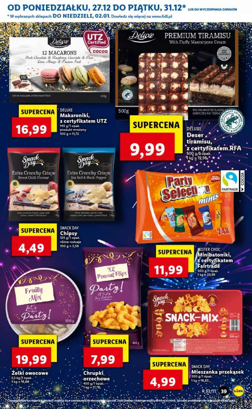 Gazetka promocyjna Lidl - GAZETKA - ważna 27.12.2021 do 02.01.2022 - strona 41 - produkty: Baton, Deser, LG, Makaron, Ser, Tonik