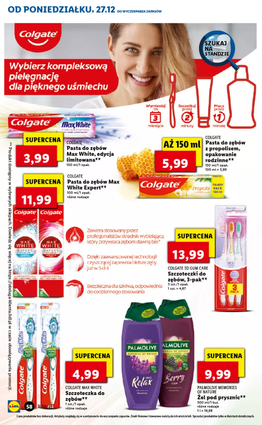 Gazetka promocyjna Lidl - GAZETKA - ważna 27.12.2021 do 02.01.2022 - strona 60 - produkty: Colgate, LG, Pasta do zębów, Propolis, Szczoteczka