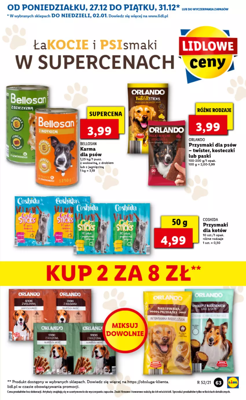 Gazetka promocyjna Lidl - GAZETKA - ważna 27.12.2021 do 02.01.2022 - strona 65 - produkty: Bell, Dziczyzna, Fa, Przysmaki