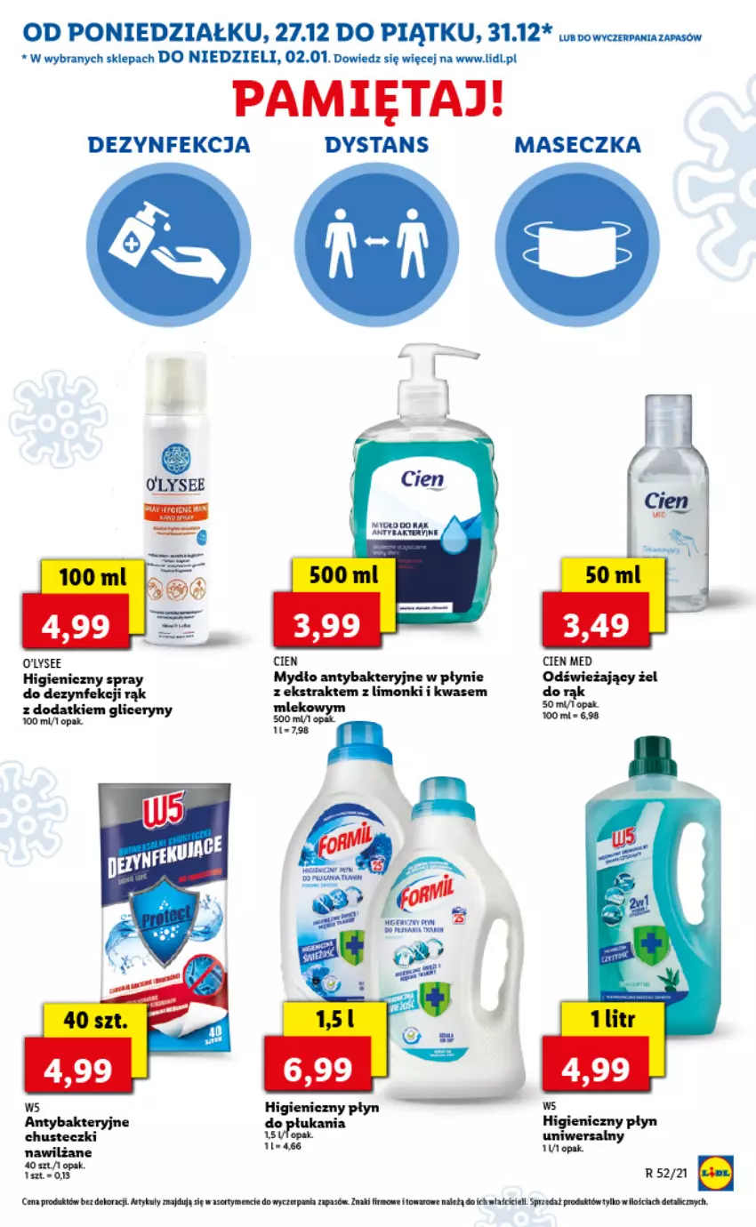 Gazetka promocyjna Lidl - GAZETKA - ważna 27.12.2021 do 02.01.2022 - strona 69 - produkty: Chusteczki, Dezynfekcja, Fa, Koc, Mięta, Mydło