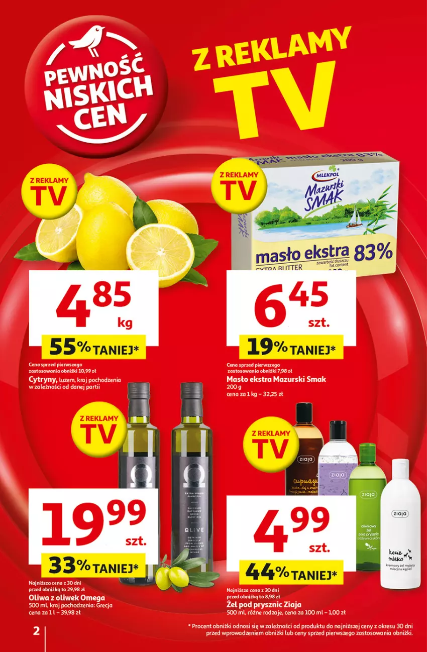 Gazetka promocyjna Auchan - Pewność Niskich Cen Hipermarket - ważna 31.10 do 06.11.2024 - strona 2 - produkty: Cytryny, Masło, Ziaja