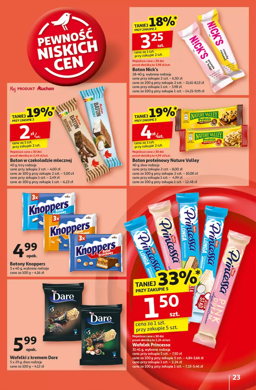 Gazetka promocyjna Auchan - Pewność Niskich Cen Hipermarket - ważna 31.10 do 06.11.2024 - strona 25 - produkty: Baton, Knoppers