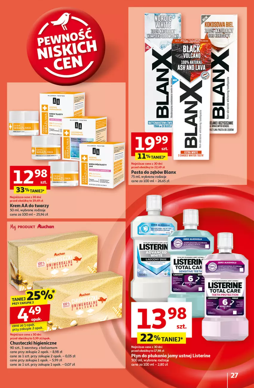 Gazetka promocyjna Auchan - Pewność Niskich Cen Hipermarket - ważna 31.10 do 06.11.2024 - strona 29 - produkty: Chusteczki, Fa, Gres, HP, LG, Listerine, Mus, Pasta do zębów, Por