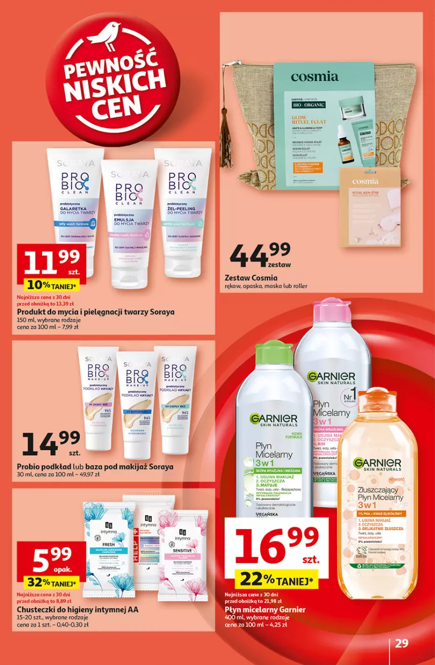 Gazetka promocyjna Auchan - Pewność Niskich Cen Hipermarket - ważna 31.10 do 06.11.2024 - strona 31 - produkty: Chusteczki, Chusteczki do higieny, Emulsja, Gala, Galaretka, Garnier, Makijaż, Maska, Opaska, Podkład, Roller