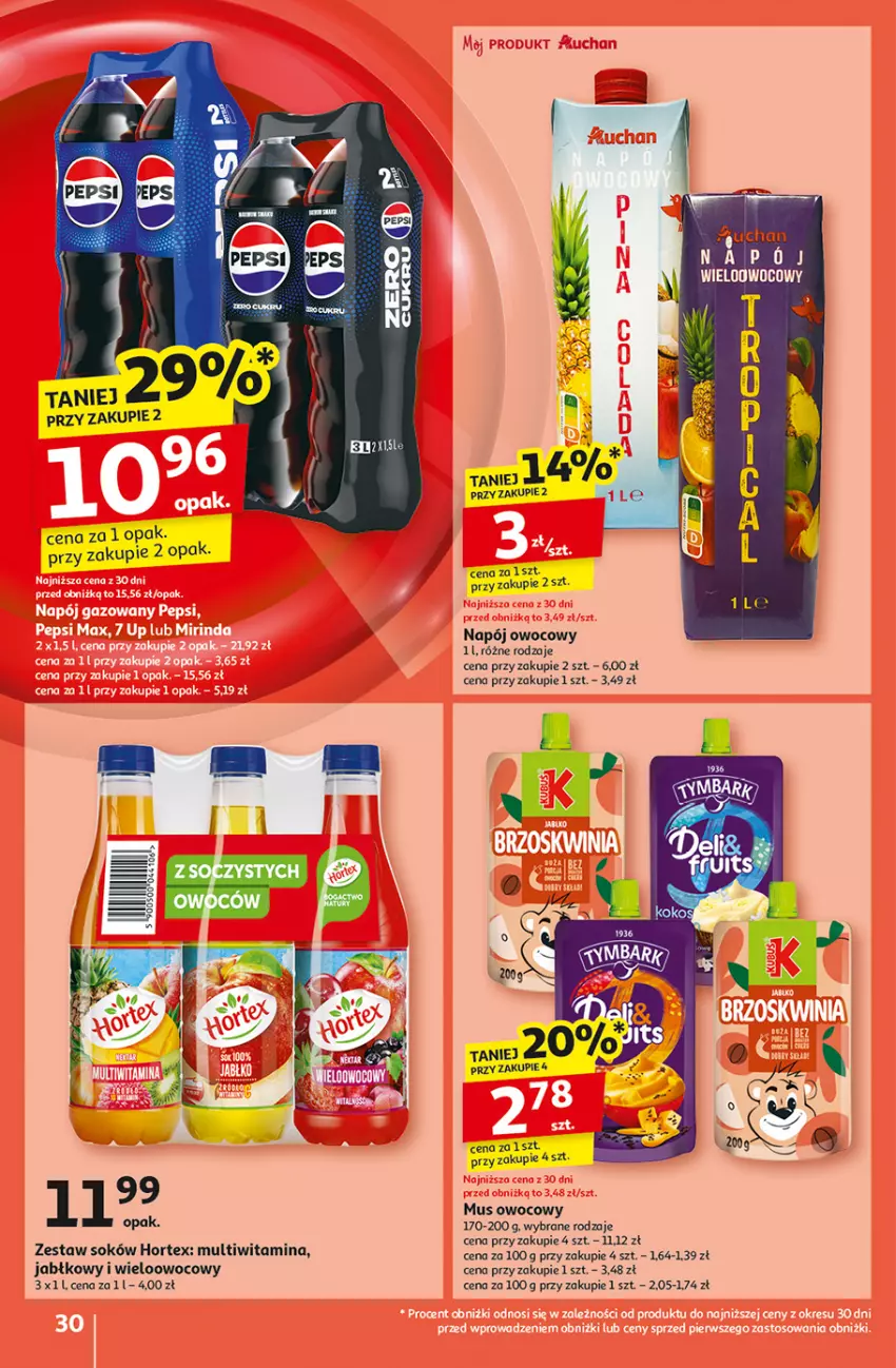 Gazetka promocyjna Auchan - Pewność Niskich Cen Hipermarket - ważna 31.10 do 06.11.2024 - strona 32 - produkty: Hortex, Mus, Napój, Sok