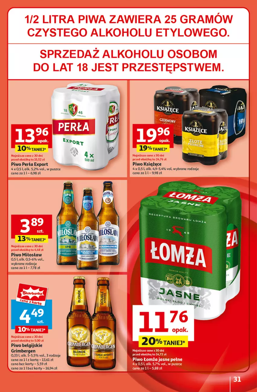 Gazetka promocyjna Auchan - Pewność Niskich Cen Hipermarket - ważna 31.10 do 06.11.2024 - strona 33 - produkty: Książęce, LG, Piwo, Por