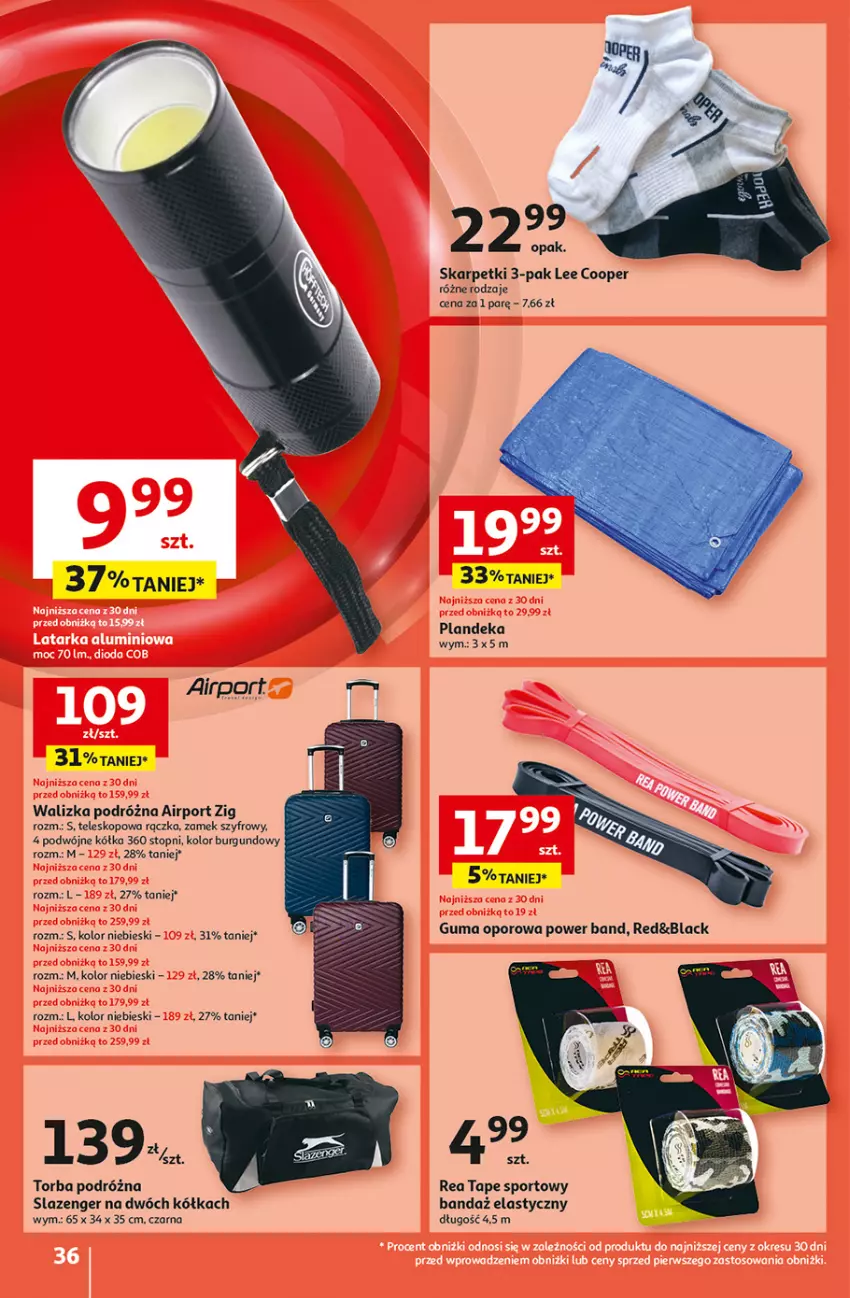 Gazetka promocyjna Auchan - Pewność Niskich Cen Hipermarket - ważna 31.10 do 06.11.2024 - strona 44 - produkty: Karp, Por, Skarpetki, Sport, Teleskop, Top, Torba, Walizka