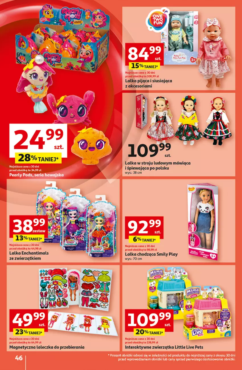 Gazetka promocyjna Auchan - Pewność Niskich Cen Hipermarket - ważna 31.10 do 06.11.2024 - strona 54 - produkty: Enchantimals, Lalka, Tera