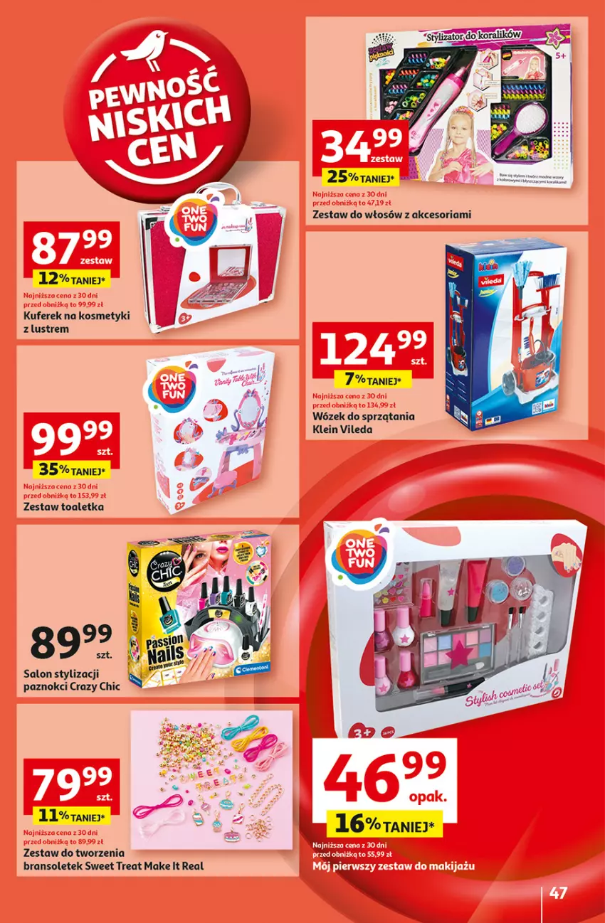 Gazetka promocyjna Auchan - Pewność Niskich Cen Hipermarket - ważna 31.10 do 06.11.2024 - strona 55 - produkty: Crazy Chic, Toaletka, Vileda, Wózek