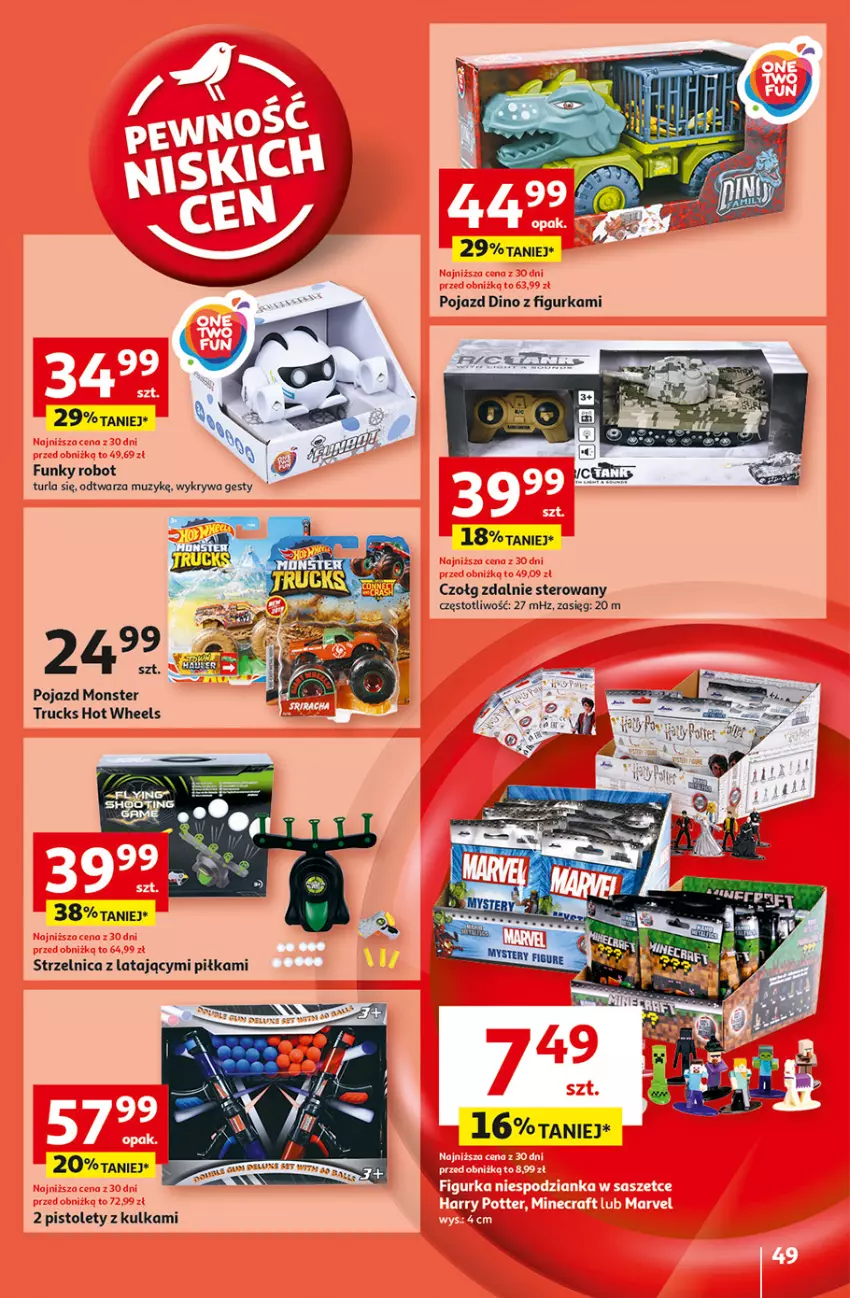 Gazetka promocyjna Auchan - Pewność Niskich Cen Hipermarket - ważna 31.10 do 06.11.2024 - strona 57 - produkty: Hot Wheels, Pistolet, Pojazd, Robot