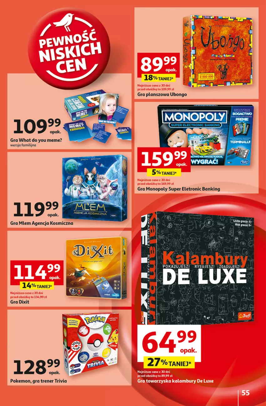 Gazetka promocyjna Auchan - Pewność Niskich Cen Hipermarket - ważna 31.10 do 06.11.2024 - strona 63 - produkty: Fa, Gra, Monopoly, Ubongo