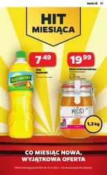Gazetka promocyjna Netto - Artykuły spożywcze - Gazetka - ważna od 06.12 do 06.12.2023 - strona 21 - produkty: Kujawski, Miód, Olej
