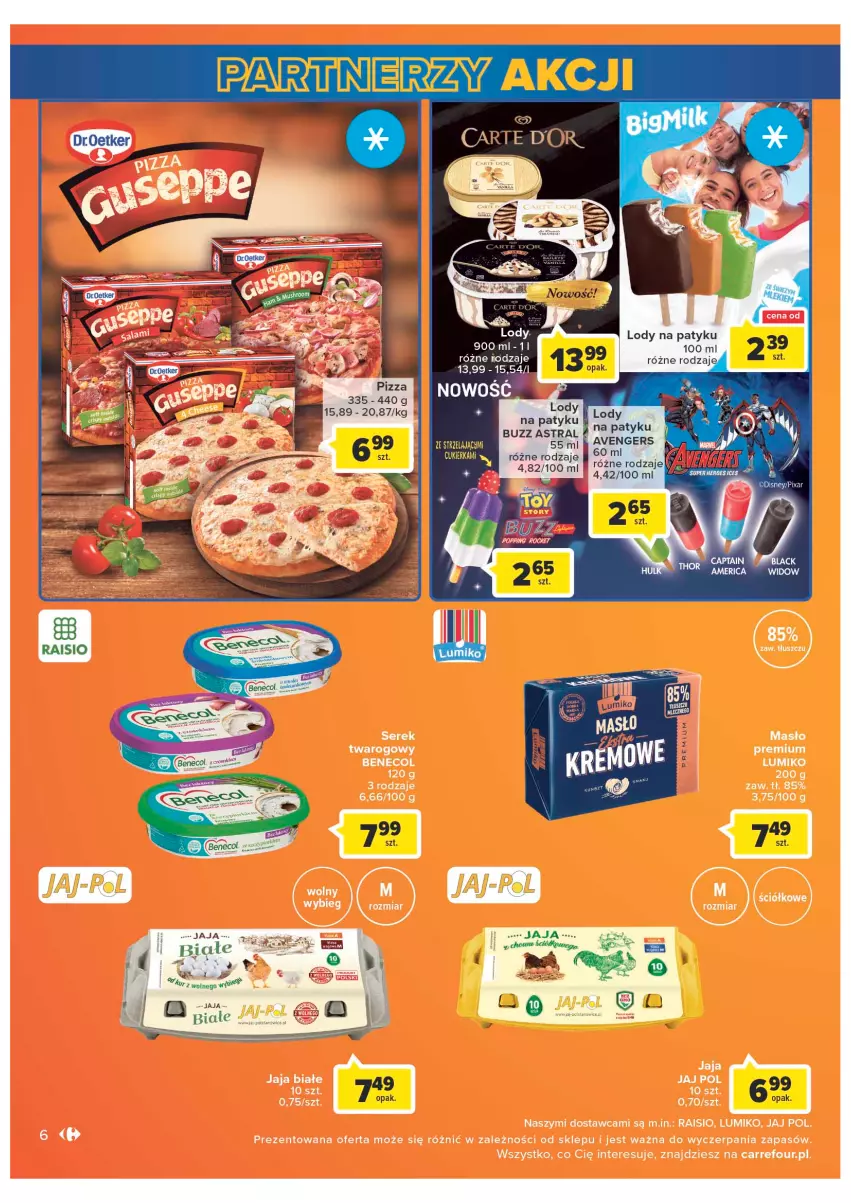 Gazetka promocyjna Carrefour - Gazetka Market - ważna 04.05 do 28.05.2022 - strona 6 - produkty: Avengers, Jaja, Lody, Pizza