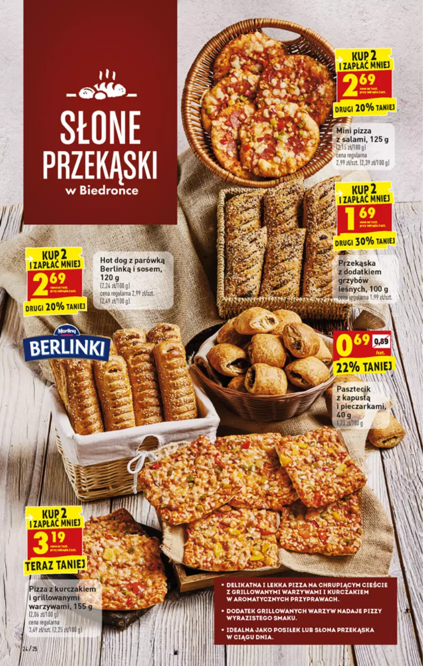 Gazetka promocyjna Biedronka - W tym tygodniu - ważna 22.03 do 28.03.2021 - strona 24 - produkty: Gala, Grill, Kapustą, Kurczak, Piec, Pieczarka, Pizza, Salami, Sos, Warzywa