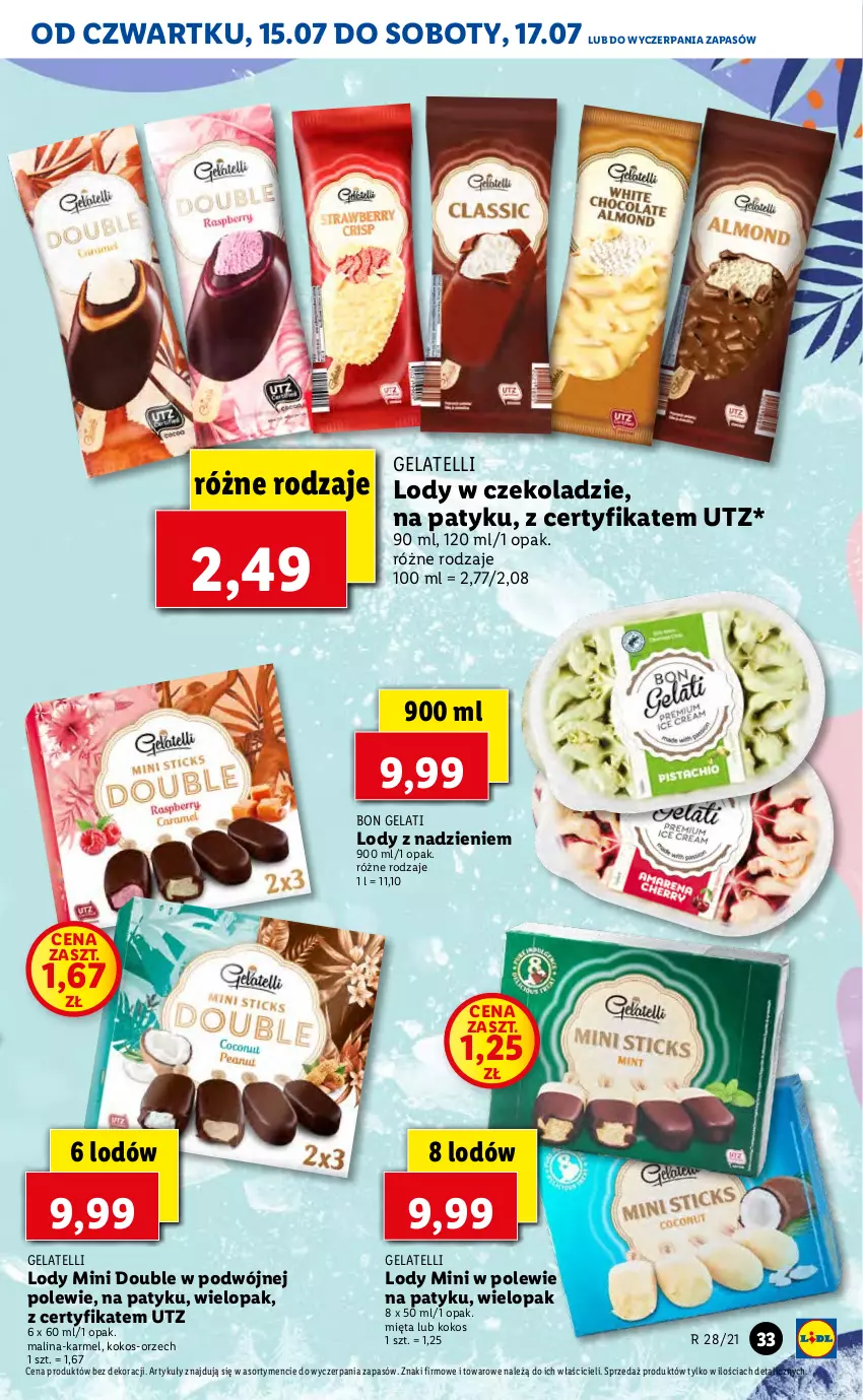 Gazetka promocyjna Lidl - GAZETKA - ważna 15.07 do 17.07.2021 - strona 33 - produkty: Kokos, Lody, Mięta