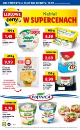 Gazetka promocyjna Lidl - GAZETKA - Gazetka - ważna od 17.07 do 17.07.2021 - strona 22 - produkty: Mozzarella, Serek puszysty, Maasdam, Cheddar, Ser, Por, Gin, Piątnica, Cars, Kawa, Mlekovita, Serek, Pilos, Margaryna, Twój Smak, Flora, Mleko
