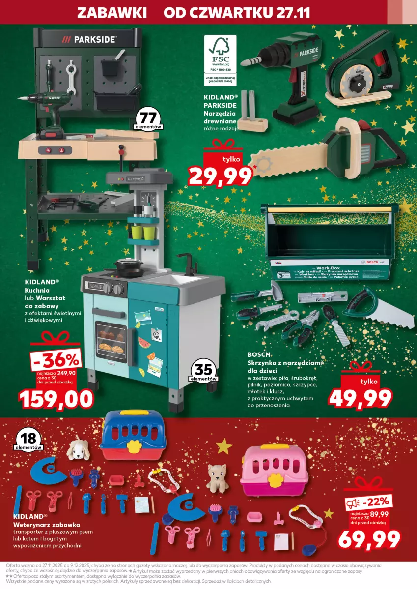 Gazetka promocyjna Kaufland - Kaufland - ważna 04.12 do 09.12.2025 - strona 17 - produkty: Dzieci, Kuchnia, Parkside, Pilnik, Por, Poziomica, Sport, Szczypce, Tran, Zabawka