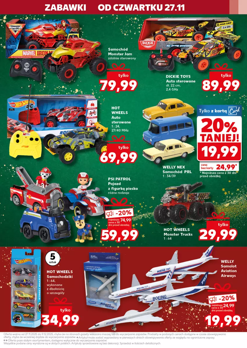 Gazetka promocyjna Kaufland - Kaufland - ważna 04.12 do 09.12.2025 - strona 23 - produkty: Amol, Chodzik, Hot Wheels, Pojazd, Psi Patrol, Samochód, Samochodziki, Samolot