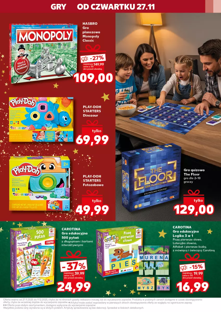 Gazetka promocyjna Kaufland - Kaufland - ważna 04.12 do 09.12.2025 - strona 35 - produkty: Dinozaur, Długopis, Gra, Gry, Hasbro, Monopoly, Play-Doh, Quiz, Tera
