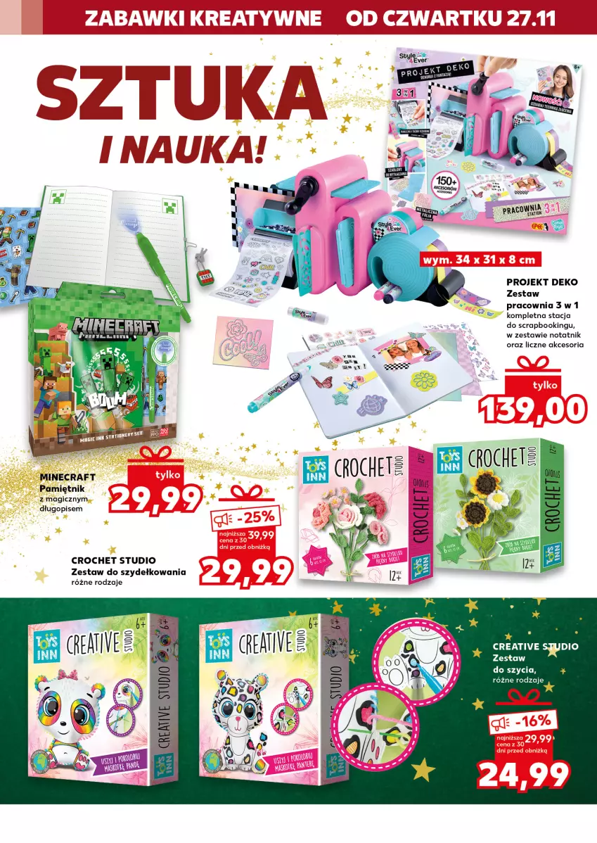 Gazetka promocyjna Kaufland - Kaufland - ważna 04.12 do 09.12.2025 - strona 38 - produkty: Długopis, LG, Minecraft, Pamiętnik, Zestaw do szycia
