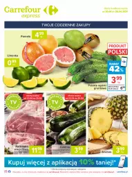 Gazetka promocyjna Carrefour - Gazetka Express - Gazetka - ważna od 26.04 do 26.04.2021 - strona 1 - produkty: Ananas, Pomelo, Limonka, Grunt