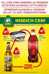 Gazetka promocyjna ABC - Gazetka - Gazetka - ważna od 12.01 do 12.01.2023 - strona 1 - produkty: Piwa, Piwo, Gin, Gra, Jogurt, Tatra, Fanta, Sprite, Napój, Fa