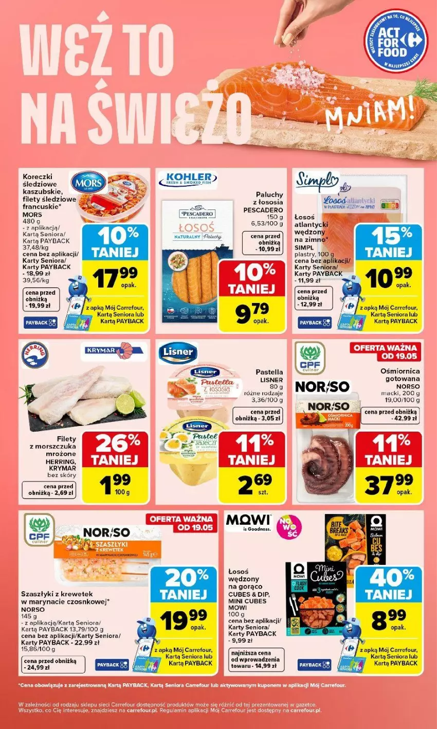 Gazetka promocyjna Carrefour - Gazetka Weź to na świeżo - ważna 18.05 do 23.05.2026 - strona 3 - produkty: Lisner, Pastella, Ser, Sos, Stek