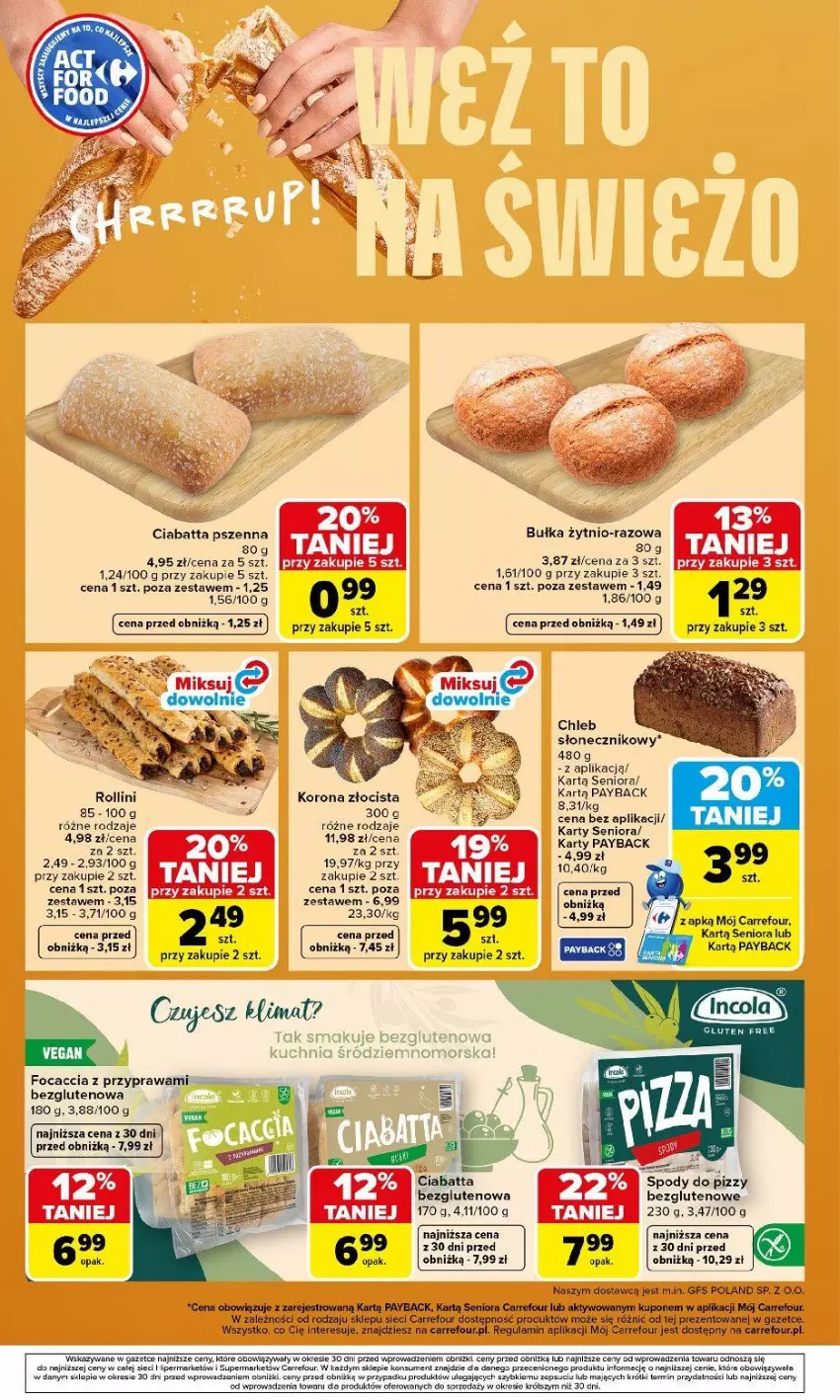 Gazetka promocyjna Carrefour - Gazetka Weź to na świeżo - ważna 18.05 do 23.05.2026 - strona 6 - produkty: Bułka, Chleb, Ciabatta, Focaccia, HP