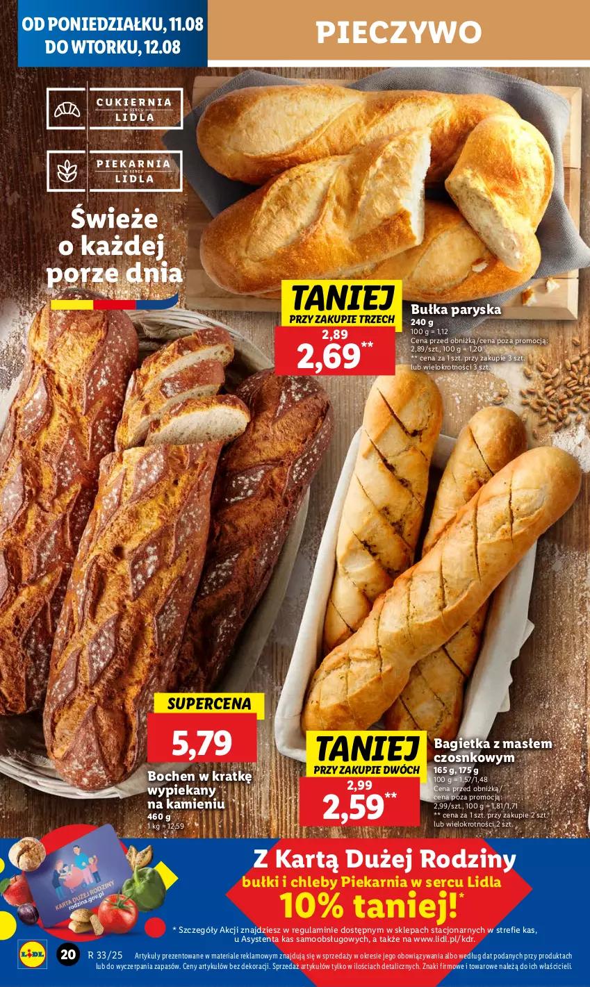 Gazetka promocyjna Lidl - GAZETKA - ważna 11.08 do 12.08.2025 - strona 22 - produkty: Bagietka, Bułka, Chleb, Piec, Pieczywo, Por, Ser