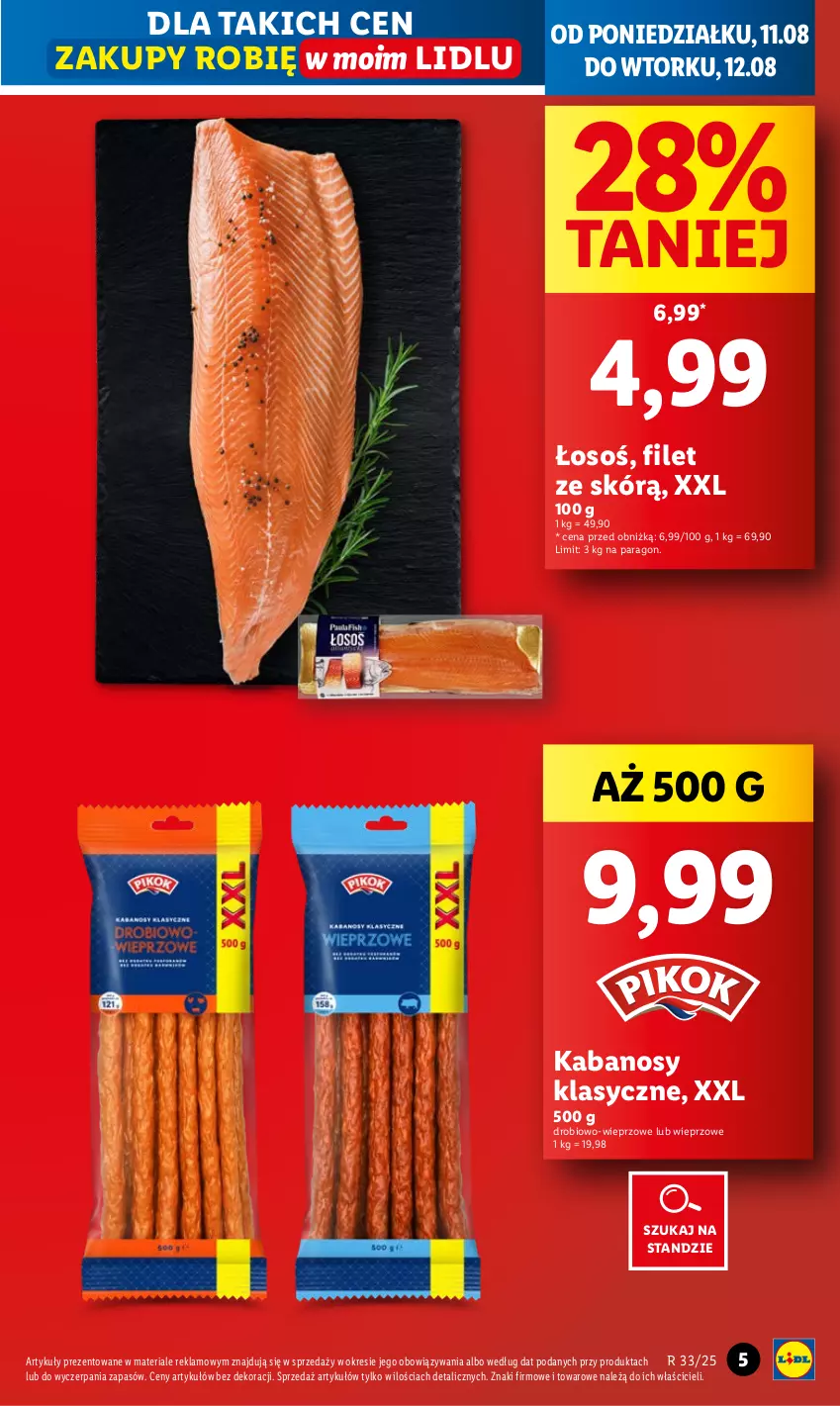 Gazetka promocyjna Lidl - GAZETKA - ważna 11.08 do 12.08.2025 - strona 5 - produkty: Kabanos