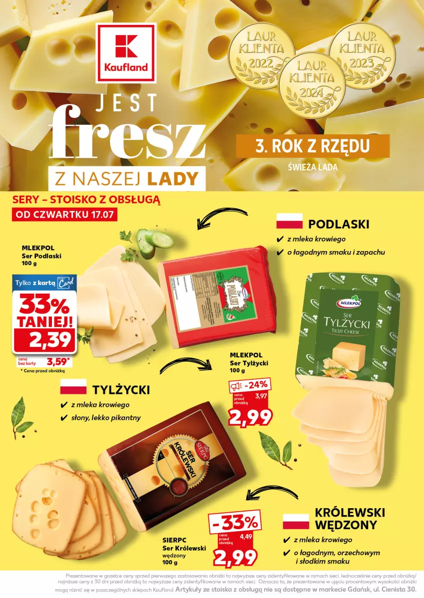 Gazetka promocyjna Kaufland - Mocny Start - ważna 21.07 do 23.07.2025 - strona 14 - produkty: Królewski, Laur, Podlaski, Rama, Ser, Ser tylżycki, Sok