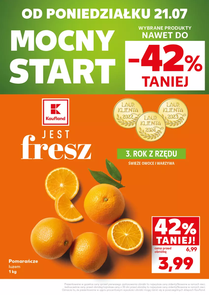 Gazetka promocyjna Kaufland - Mocny Start - ważna 21.07 do 23.07.2025 - strona 2 - produkty: Owoce, Pomarańcze, Warzywa