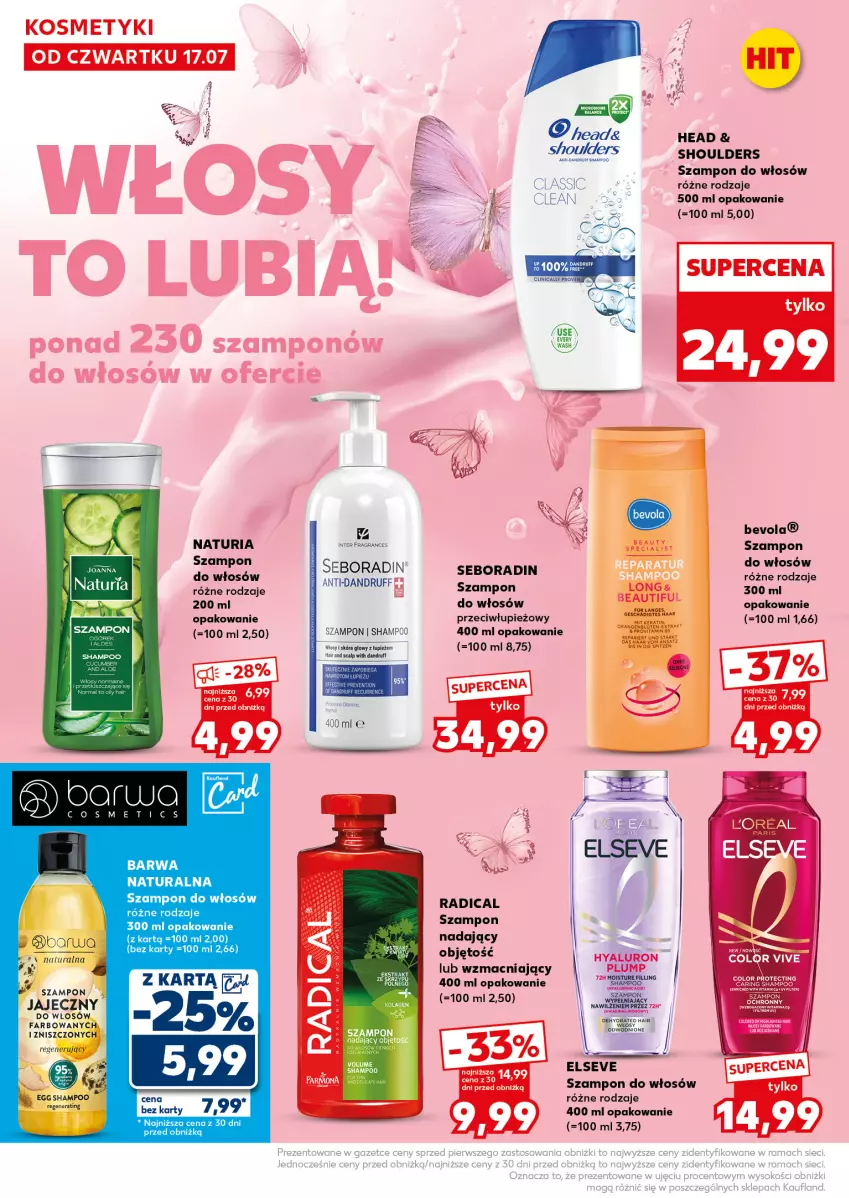 Gazetka promocyjna Kaufland - Mocny Start - ważna 21.07 do 23.07.2025 - strona 20 - produkty: Barwa Naturalna, Clin, Elseve, Seboradin, Szampon